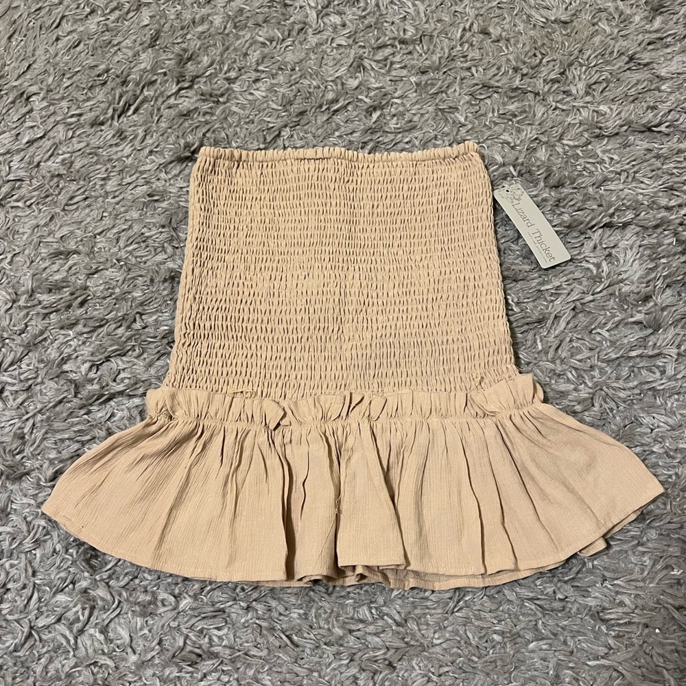 Boutique synched ruched mini skirt